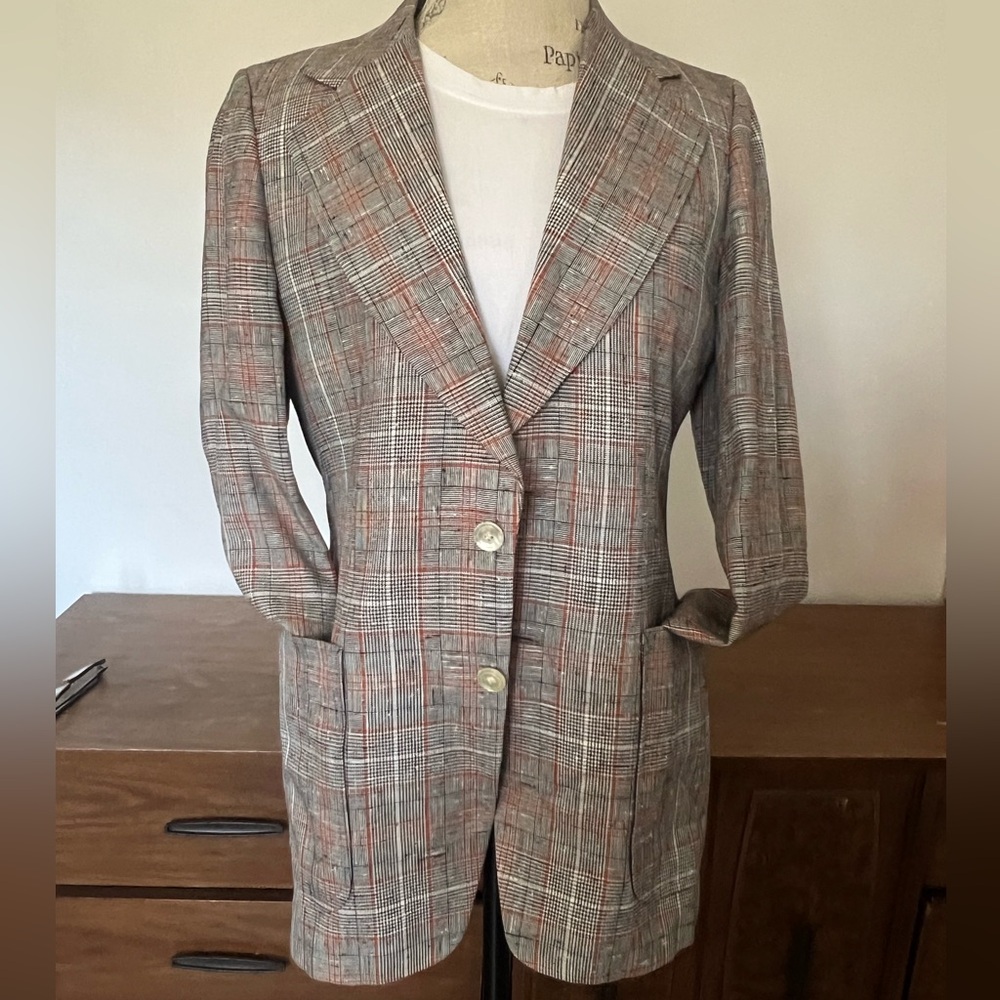 Tweed Light Wool Italian Blazer - Vintage